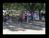 This young man was putting on quite a show with his hoop. Later on he was in the parade too.